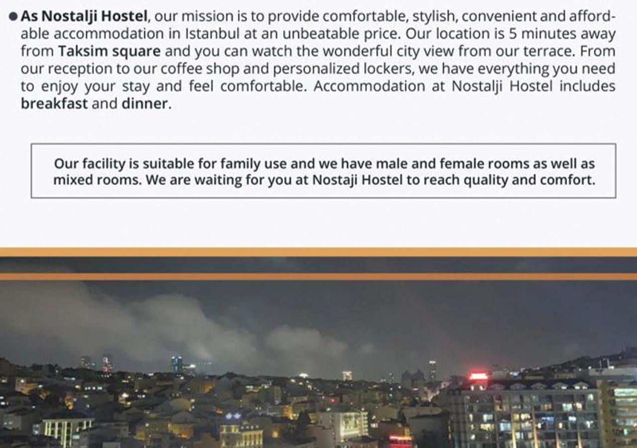 Nostalji Hostel Istambul Exterior foto